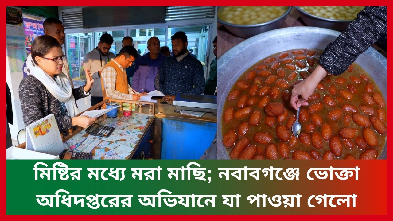 মিষ্টির মধ্যে মরা মাছি; নবাবগঞ্জে ভোক্তা অধিদপ্তরের অভিযানে যা পাওয়া গেলো