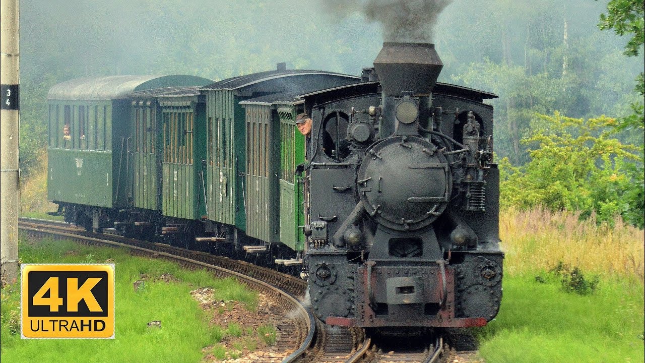 Vlaky Jindřichův Hradec JHMD Odb. Dolní Skrýchov 9.-12.7.2018 (4K)