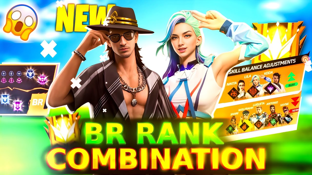 BR Rank Best Character Combination || BR Rank Best Character Combination 2025 ||