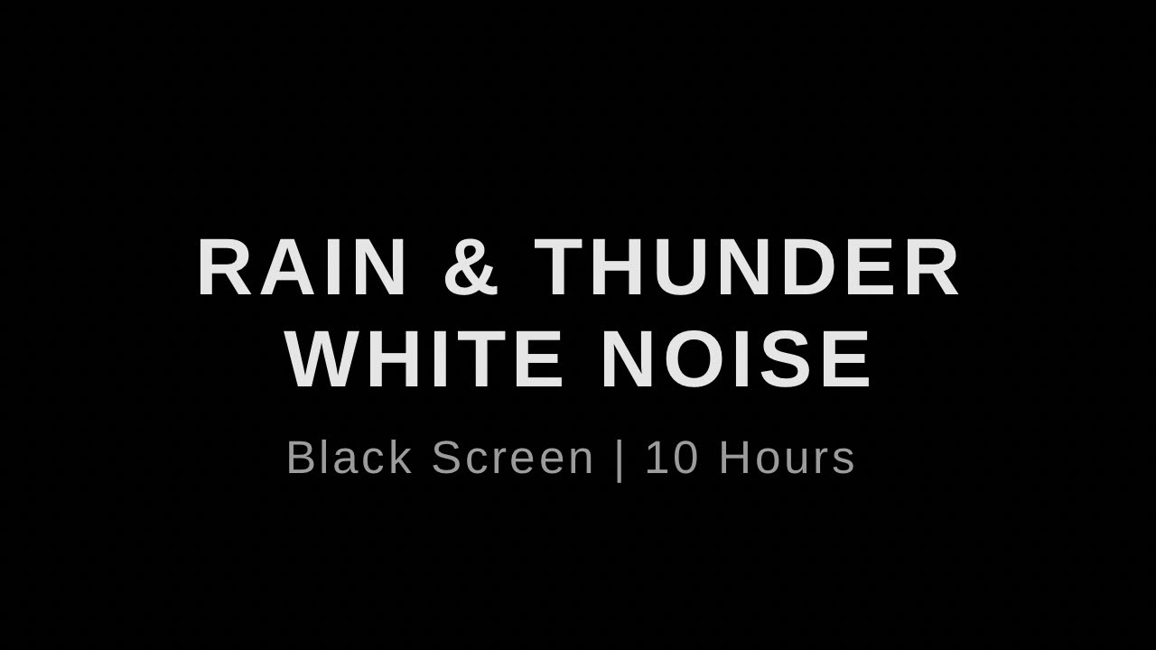 Rain & Distant Thunder | Black Screen | 10 Hours | Deep Sleep, No Talking
