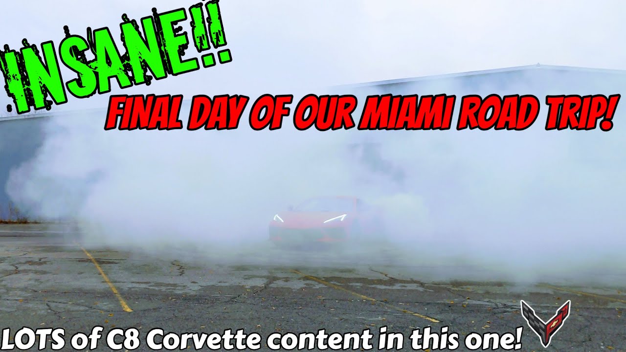 INSANE final day of our Road Trip to Miami in the C8 Corvette! Cops were called! 😬👮‍♂️