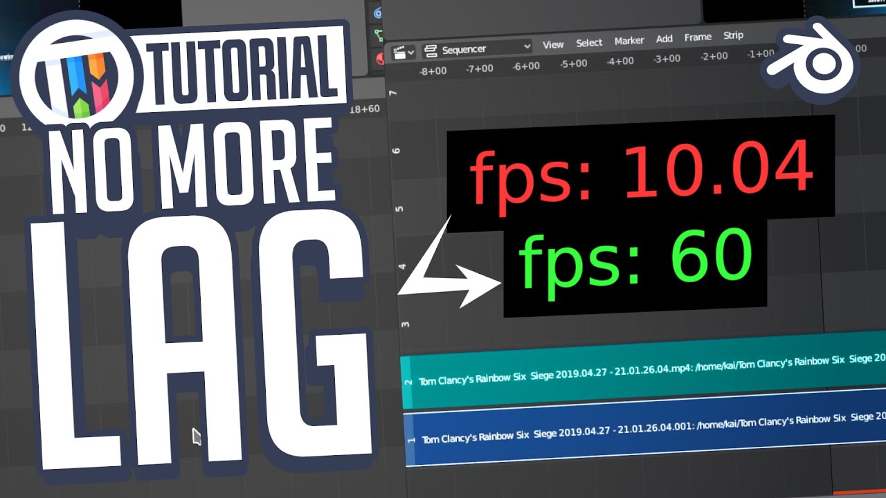 Blender 2.8 Tutorial - Как избавиться от лага в редакторе видео последовательности (VSE)
