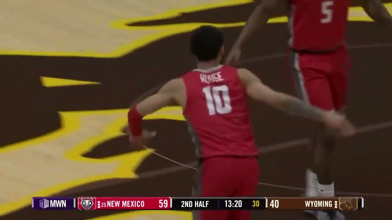 HIGHLIGHTS: New Mexico at Wyoming Men's Basketball 2/6/2024