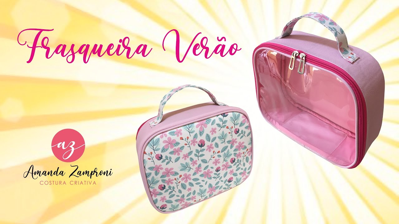 Como fazer uma Frasqueira para Viagem em Sintético - Passo a Passo - PAP - Tutorial - DIY