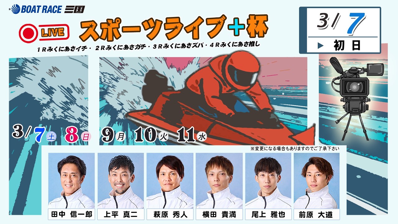 スポーツライブ＋杯　　初　日　８：００～