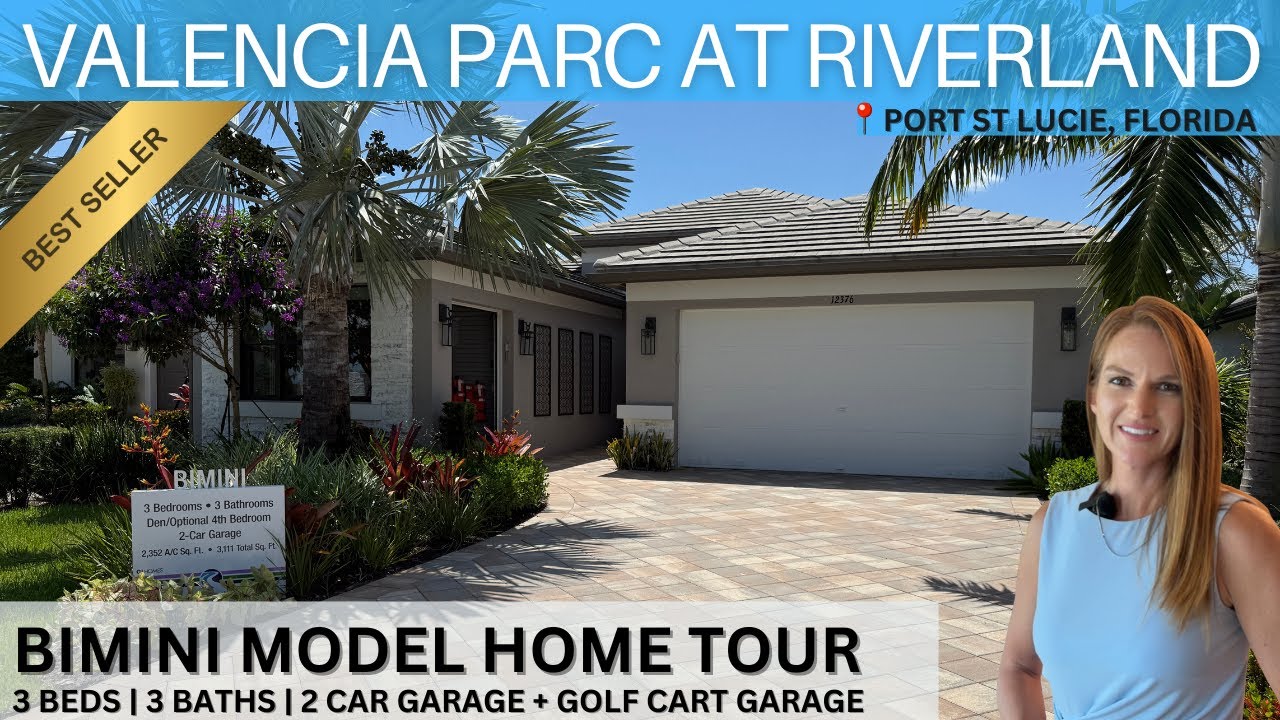 New Luxury Bimini Home with Golf Cart Garage | Valencia Parc GL Homes Riverland Port St Lucie FL