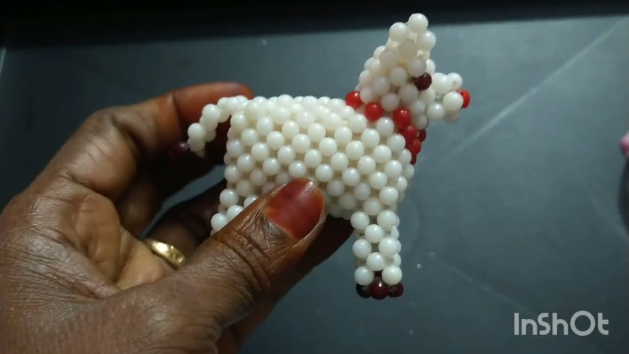 Beads Dog,  பாசியில் நாய் Part:2   komskreations, komathisekar. 🌹🌹