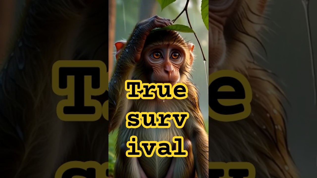 Struggling Monkey’s Emotional Moment 🥺