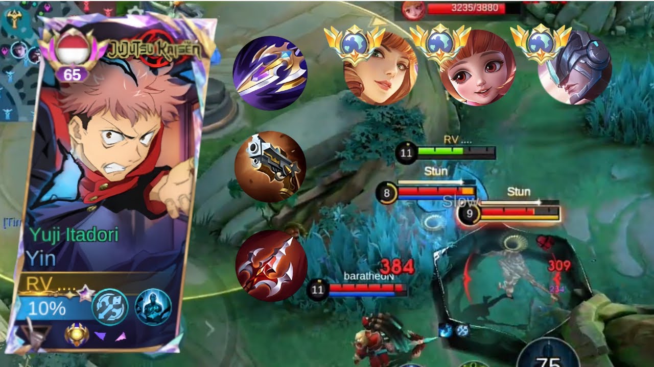 GAMEPLAY YIN EXP LANE VS GUINEVERE EXP LANE & COMBO ALPHA + ANGELA!! BUILD YIN TERSAKIT - MLBB