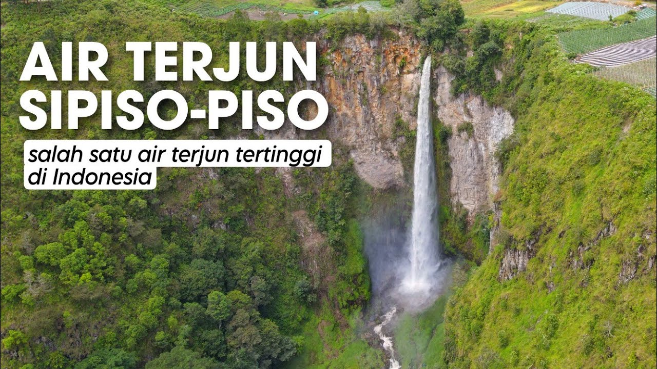 Drone Air Terjun Sipiso - Piso | Salah satu air terjun tertinggi di Indonesia