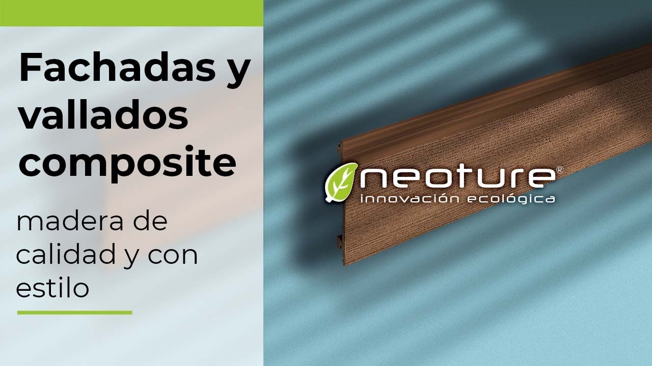 Fachada madera y Vallado EXTERIOR NEOLACK: ⭐️veteados exclusivos, composite de CALIDAD⭐️
