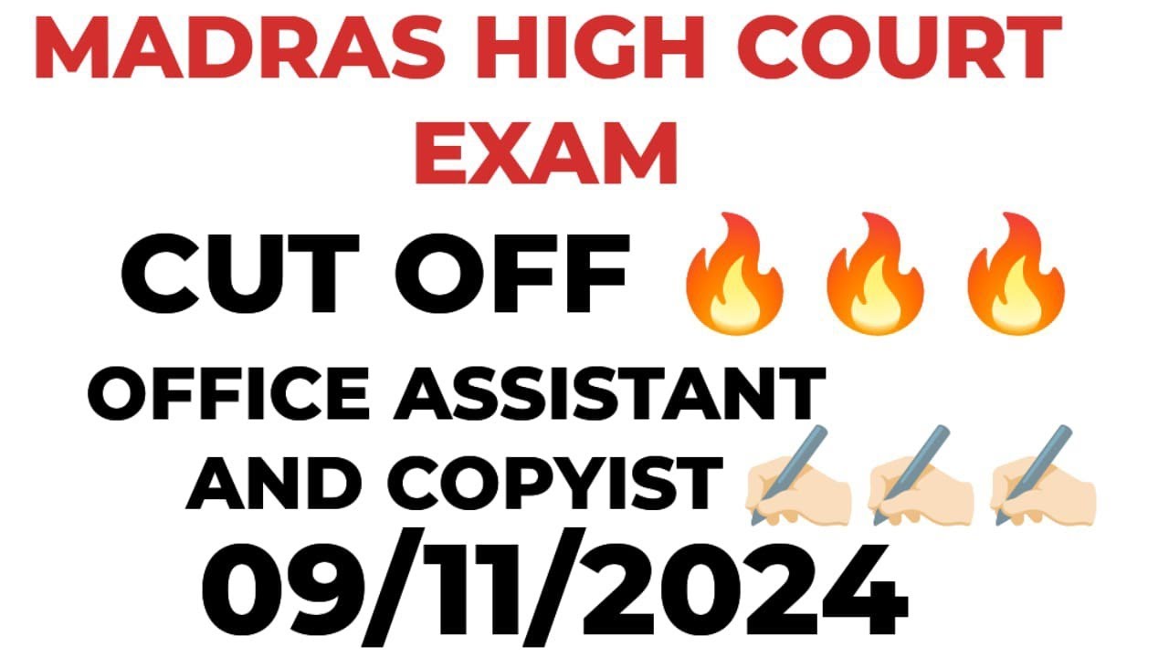 MHC CUT OFF EXPLAINED EXPECTED CUT OFF MARKS MINIMUM CUT OFF office assistant &copyist attender 2024