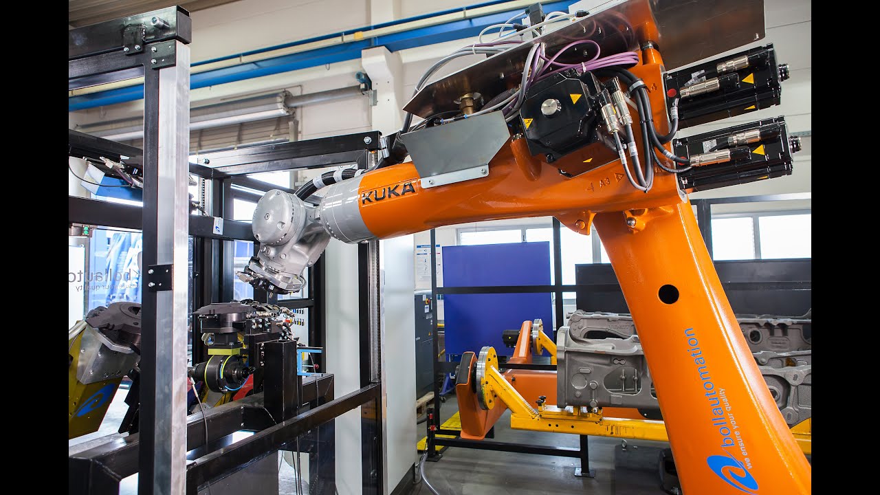 Deburring of castings with KUKA KR QUANTEC Foundry and Boll Automation