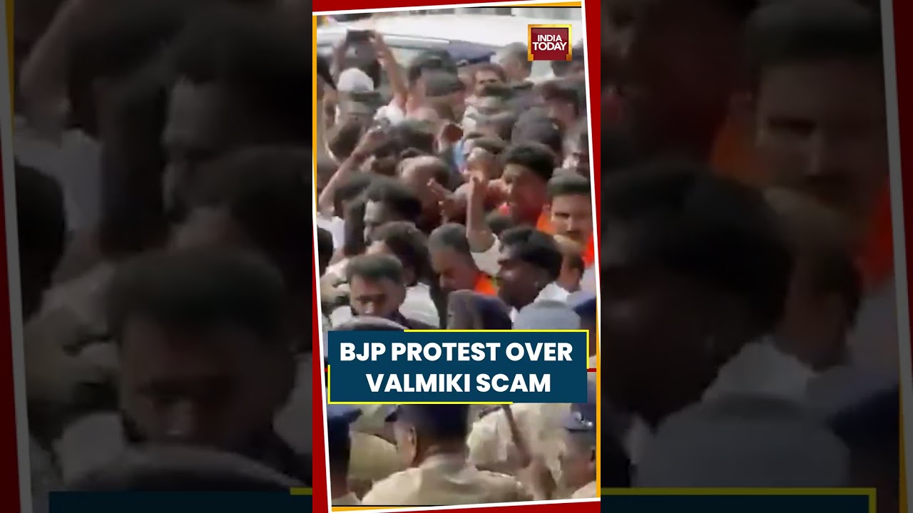 BJP Protest Over Valmiki Scam | Karnataka BJP Demands B Nagendra&rsquo;s Resignation #bjp #karnataka