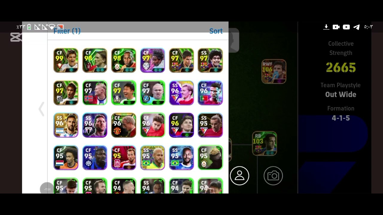 استعراض تشكيلتي المتواضعه في بيس موبايل #efootball2024 #efootball #بيس_موبايل #pesmobileبيس #بيس 