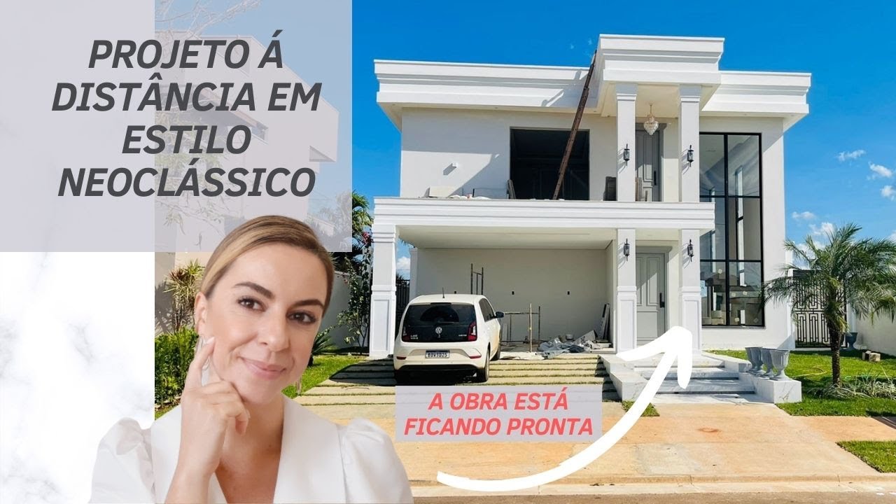 PROJETO Á DISTÂNCIA EM ESTILO NEO CLÁSSICO - 260m² Obra quase finalizada.