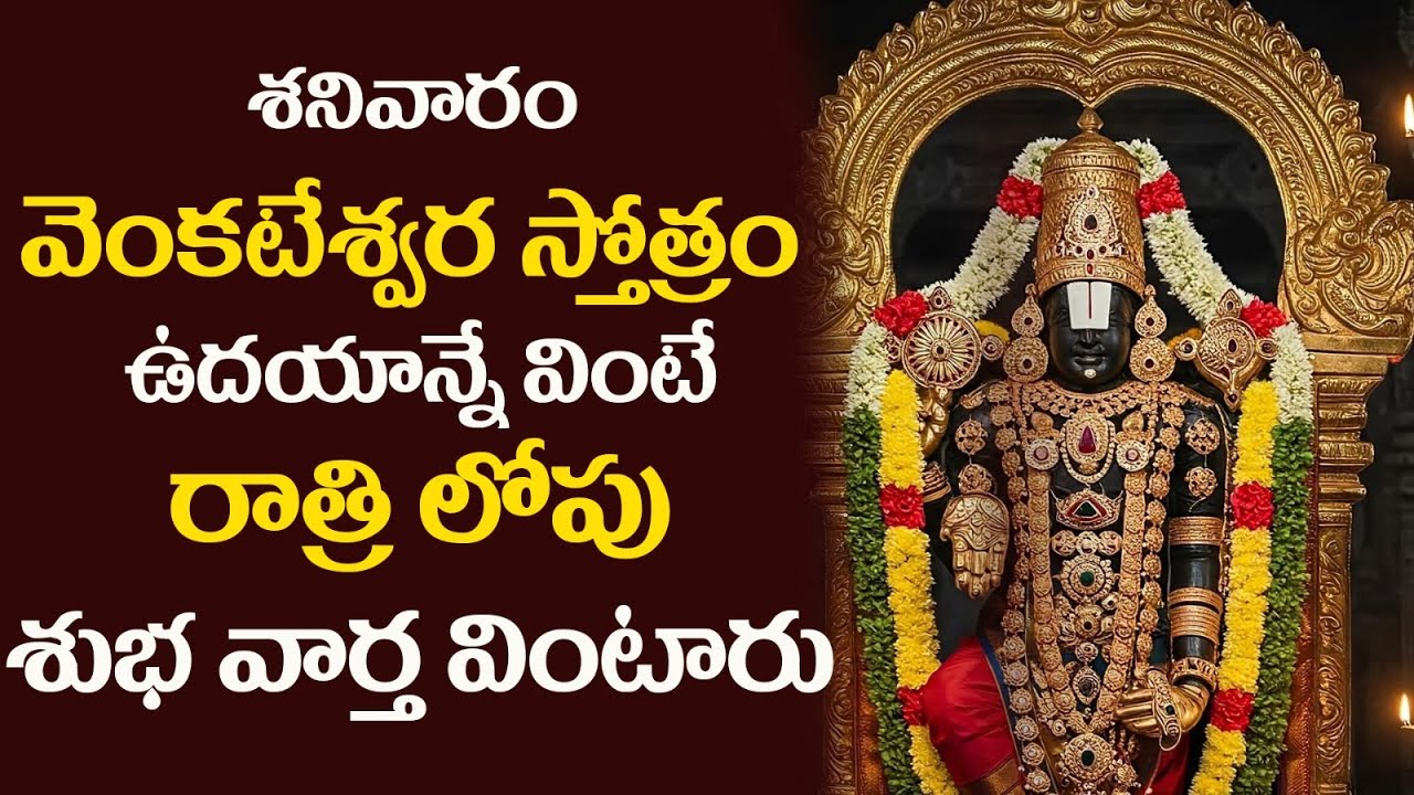 శ్రీ వేంకటేశ్వర స్తోత్రం జపించడం  లేదా వినడం వల్ల దైవిక రక్షణ లభిస్తుంది |      Venkateswara Stotram
