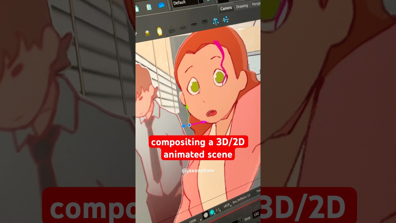 2D/3D pam vlog animation composited in toon boom harmony #toonboomharmony #animation #compositing