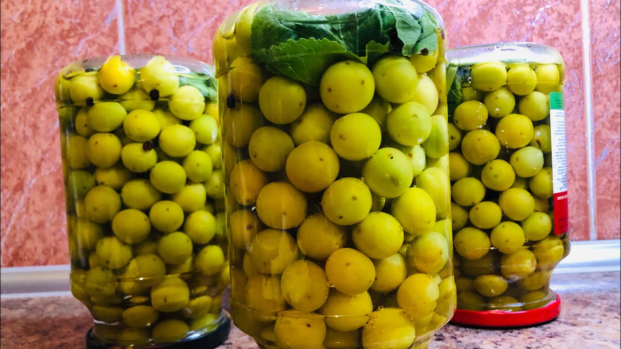 Маринованная алыча - супер вкусная заготовка - закуска - на зиму