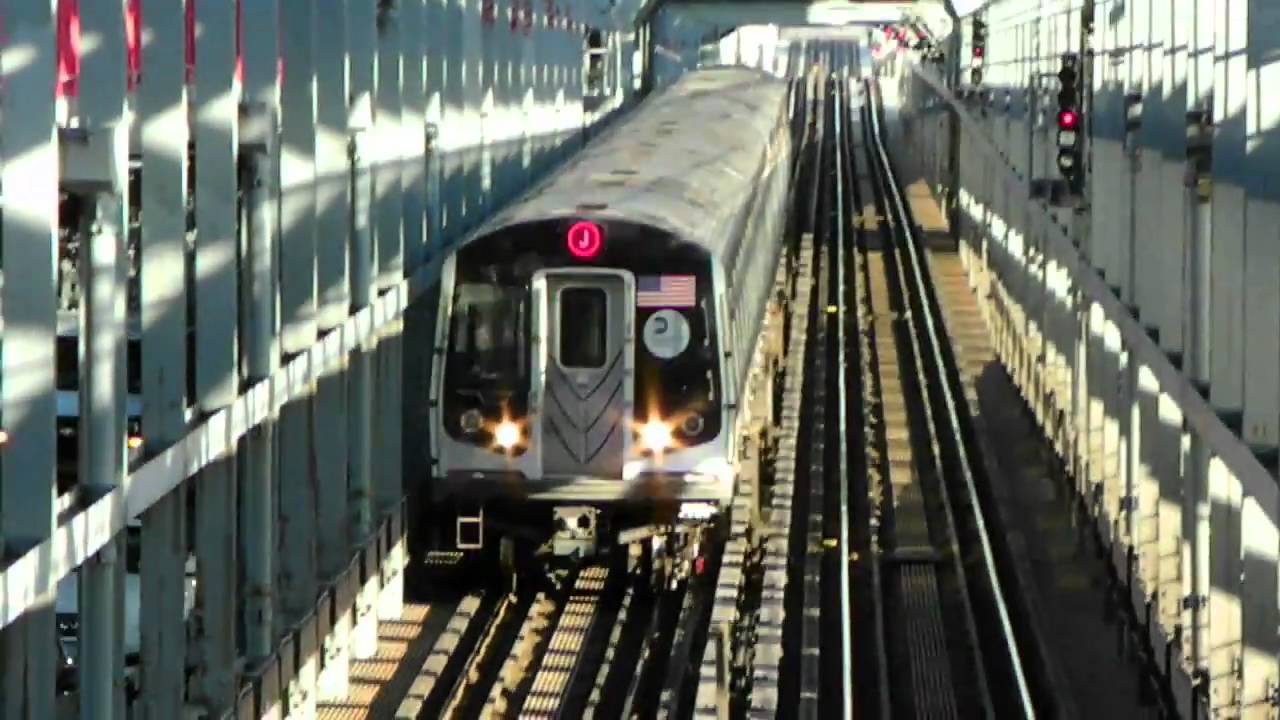BMT (J) (M) Action at Williamsburg Bridge with R160s and the R42