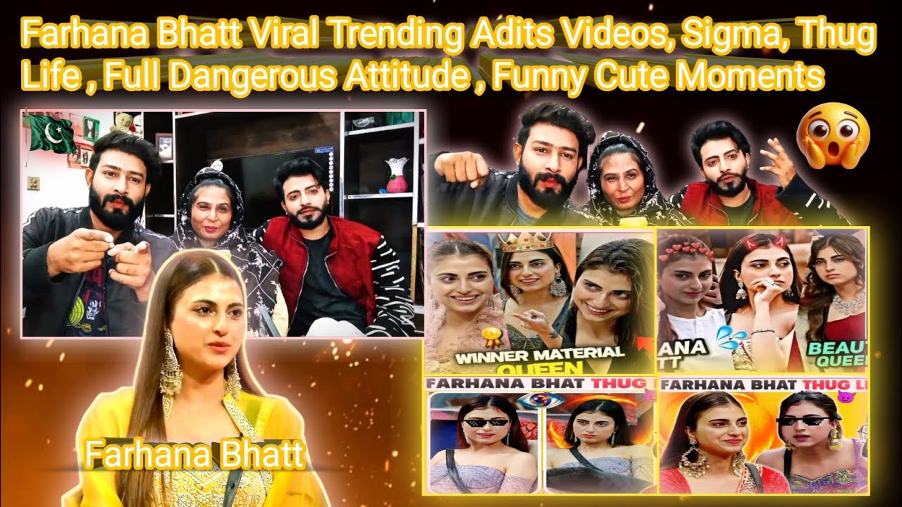 Pakistani Reaction On Farhana Bhatt viral adits reels