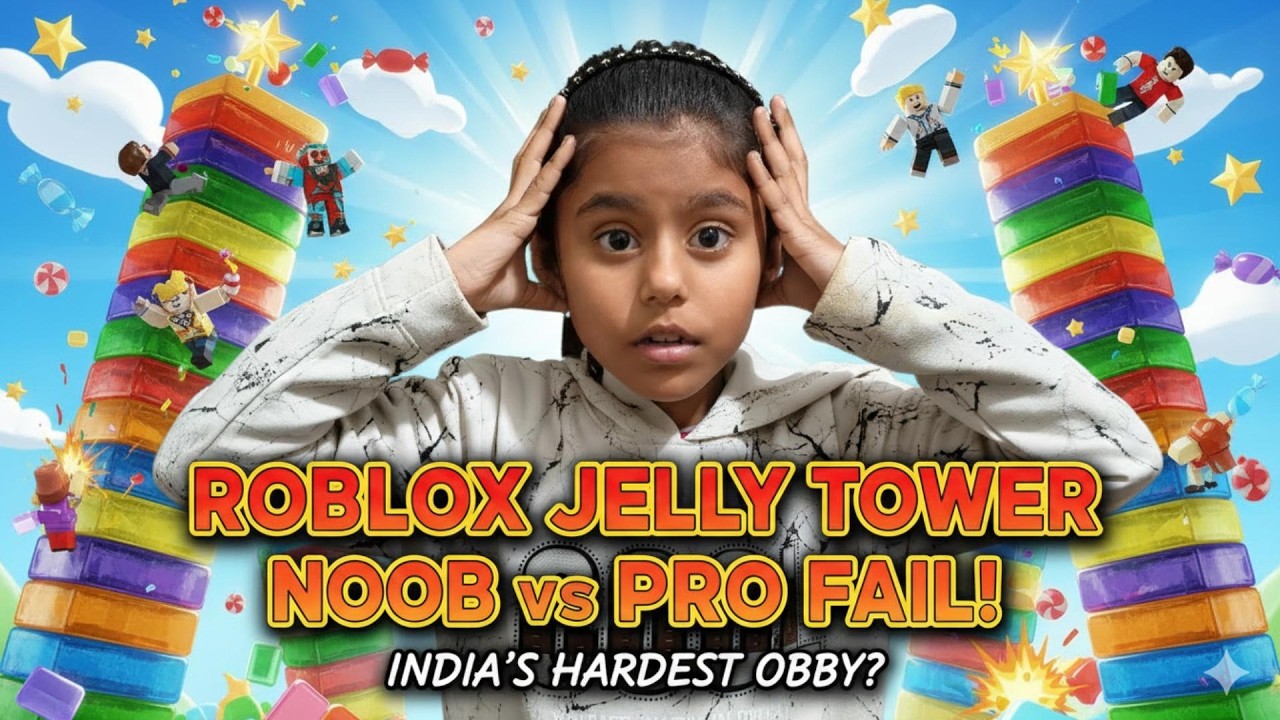 I Got STUCK in Roblox JELLY TOWER! 🍮😡 Impossible Obby#gameplay #gaming #roblox #stumbleguys