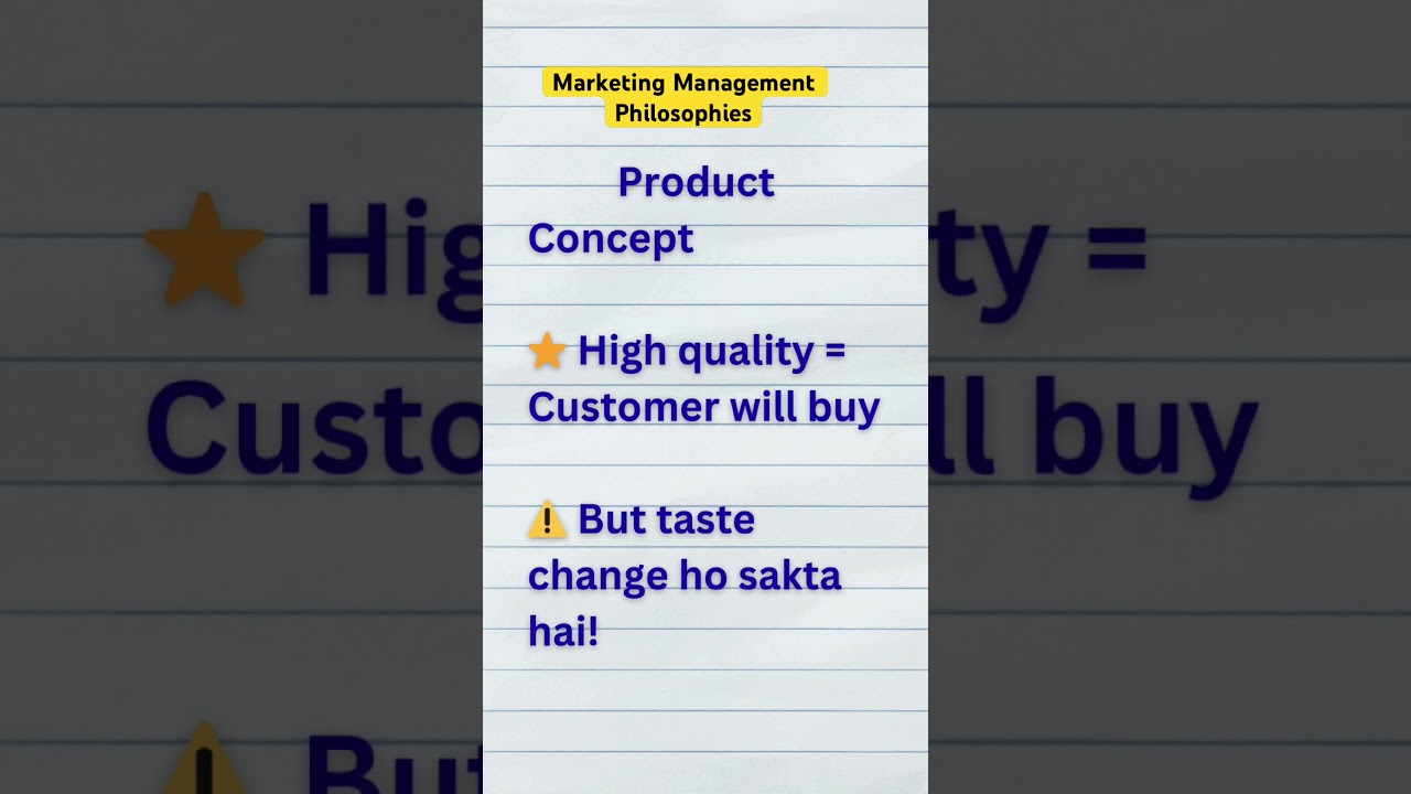 marketing philosophies class 12 | 