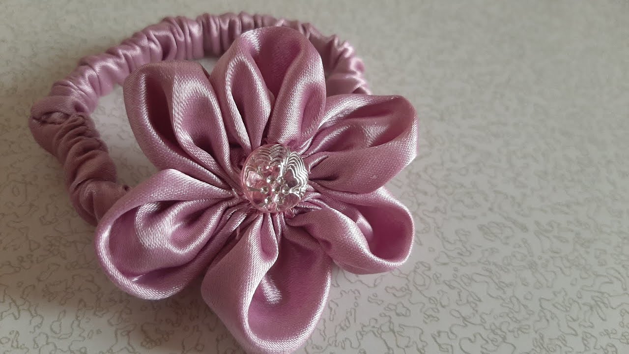 DIY coletero con flor fácil/ scrunchies with easy flower🌺