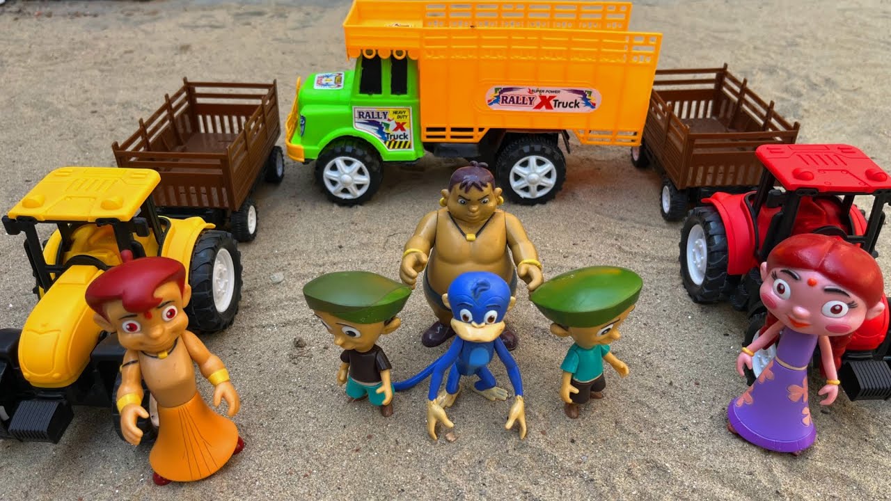अरे देखों बच्चों कालिया का ट्रैक्टर जानवरो ने छीन लिया mini tractor kids toys 