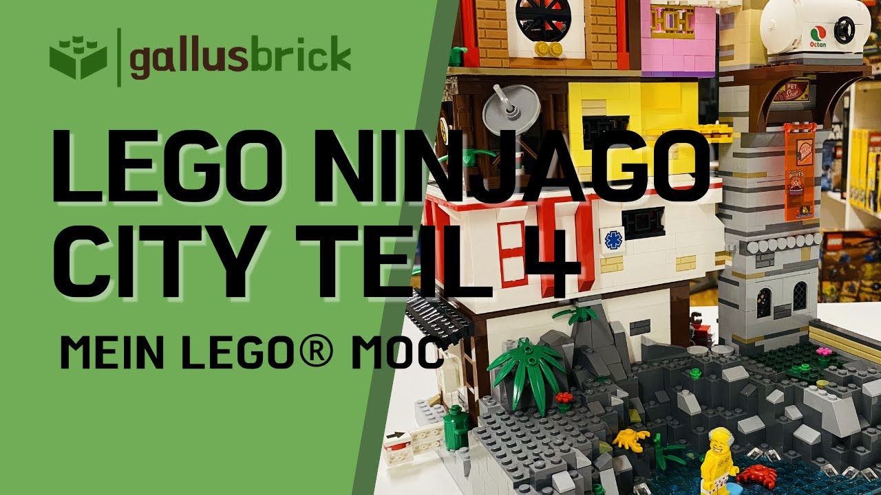 LEGO Ninjago City MOC | Modular Teil 4 Deutsch | Einkaufsladen, Loft, Krankenhaus und Garage