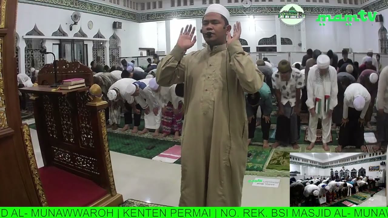 🔴LIVE | SHOLAT ISYA, TARAWIH DAN WITIR BERJAMA'AH | MASJID AL-MUNAWWAROH KENTEN PERMAI PALEMBANG