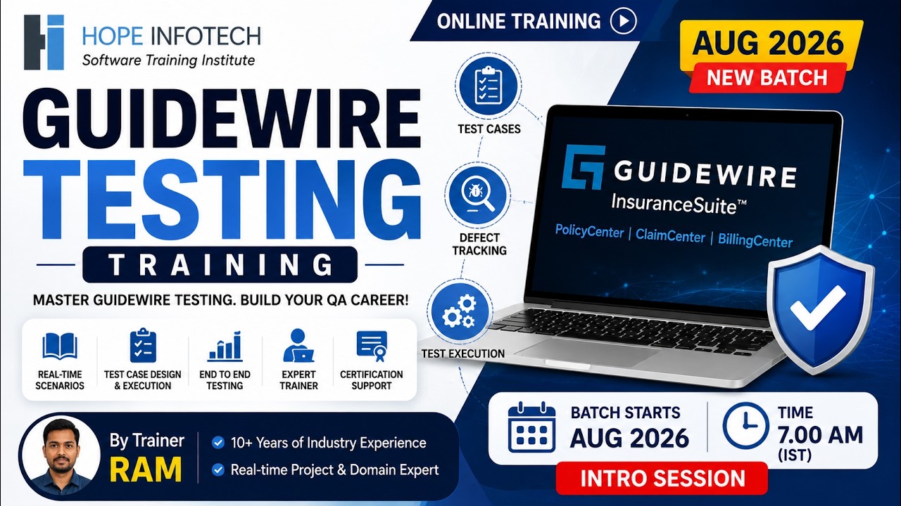 Guidewire Testing Training | Introduction Session | Guidewire QA Testing Online Course | 2026