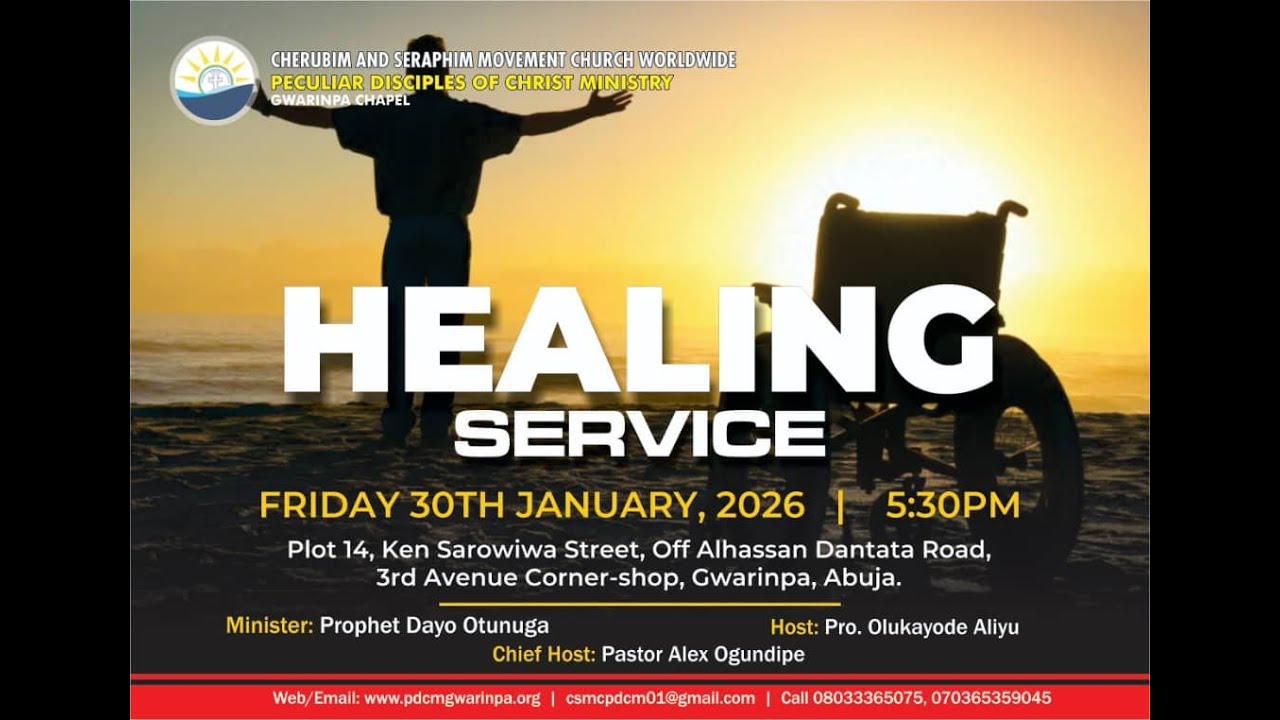 MONTHLY HEALING SERVICE || JANUARY 30TH 2026 ||