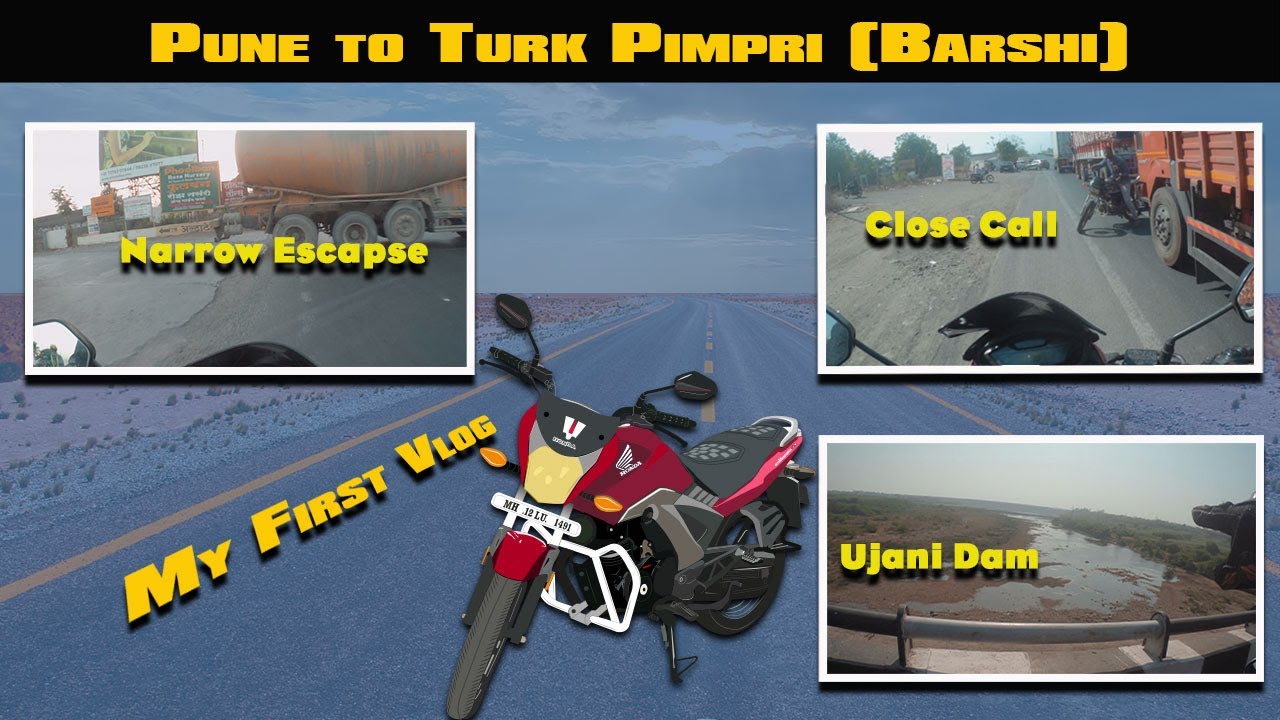 My First Vlog / Pune to Turk Pimpri (Barshi) ride on Honda Unicorn 160
