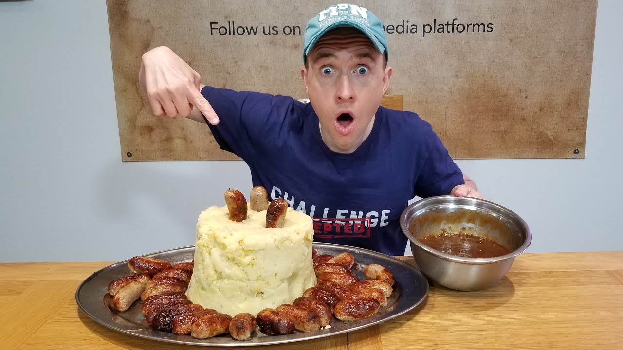 Enormous 6.8kg Bangers & Mash Challenge (UK's Biggest Food Challenge)!