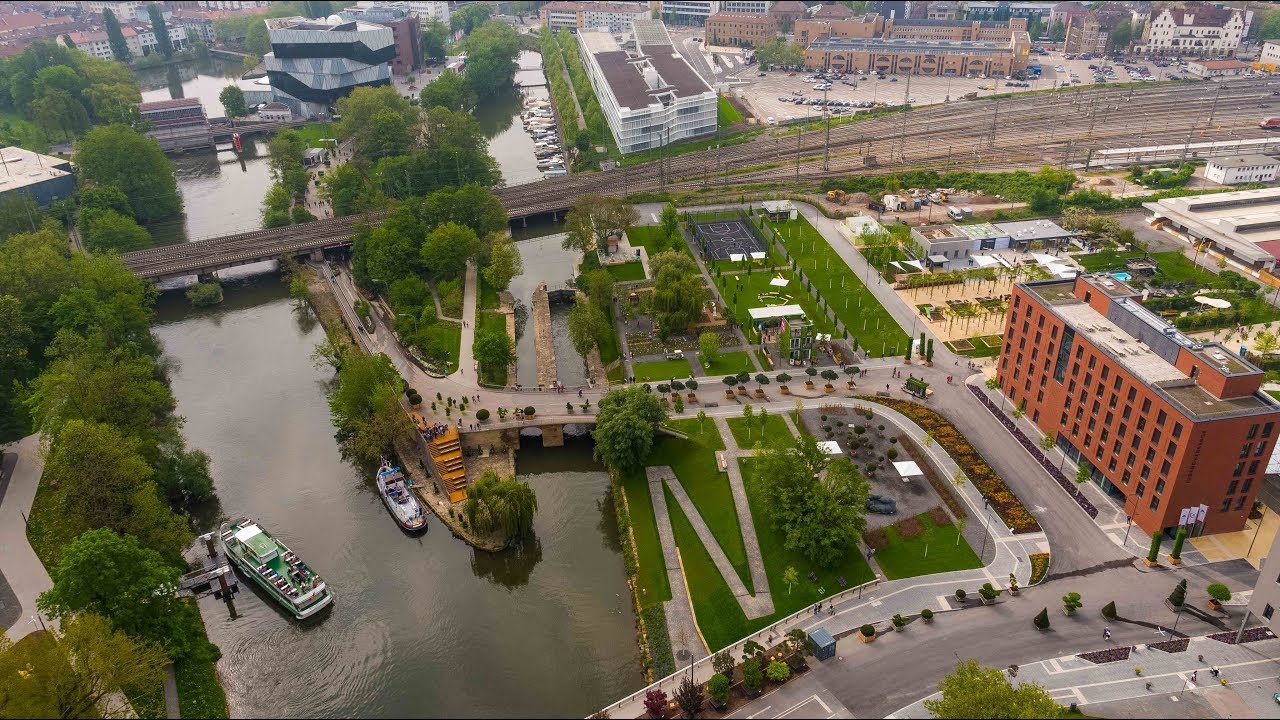 BuGa Heilbronn im April/Mai 2019 - Drohnenflug Bundesgartenschau