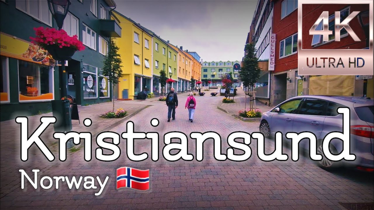 👣Walk with Me in 4K  |  Kristiansund city center in Norway  |  Summer 2023👣