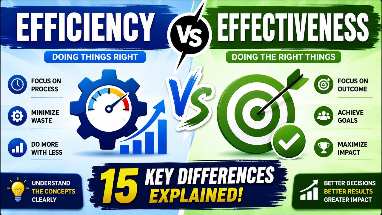 Differences between efficiency and effectiveness
