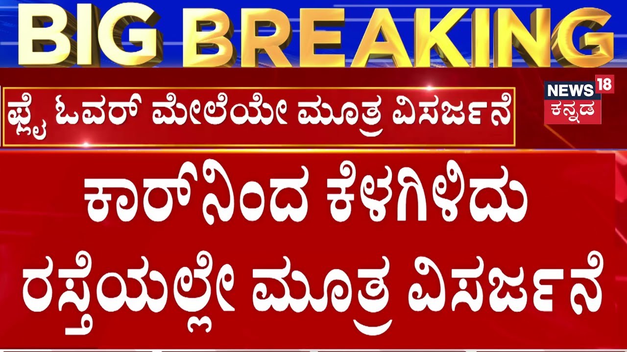 Man Urinates on Road Amidst Bengaluru Traffic Jam | ಚಂದಾಪುರ ಫ್ಲೈ ಓವರ್​​ ಮೇಲೆ ಮೂತ್ರ ವಿಸರ್ಜನೆ