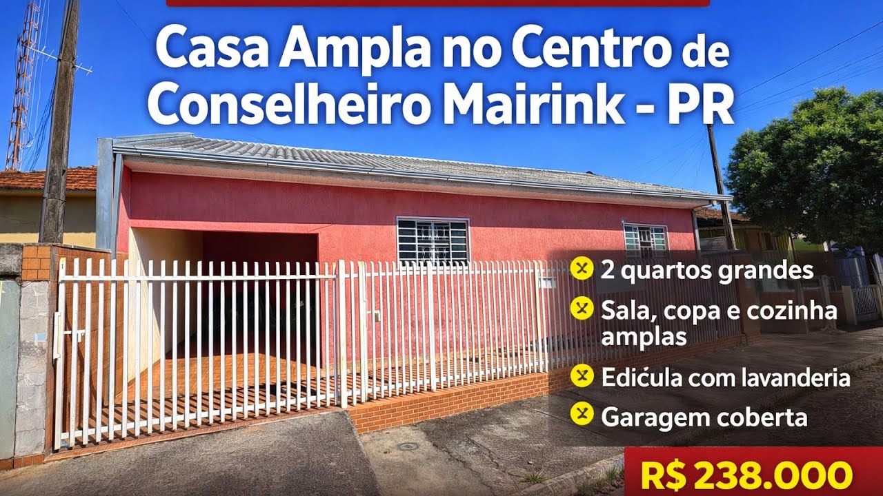 Excelente oportunidade no centro de Conselheiro Mairink — R$ 238.000