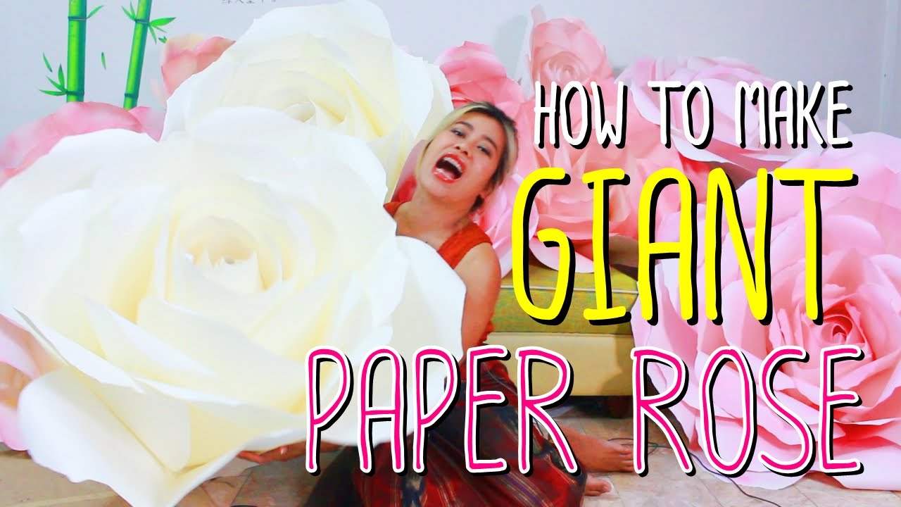 How to make GIANT PAPER ROSE by Madammouth - มาดามเม้าท์สอนทำกุหลาบกระดาษขนาดใหญ่ (มากกก)