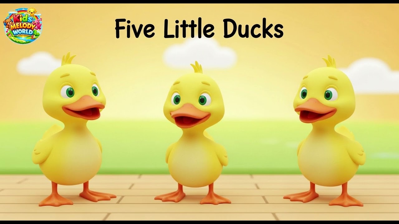 Five Little Ducks | Fun Counting Song for Kids & Toddlers | Kids Melody World
