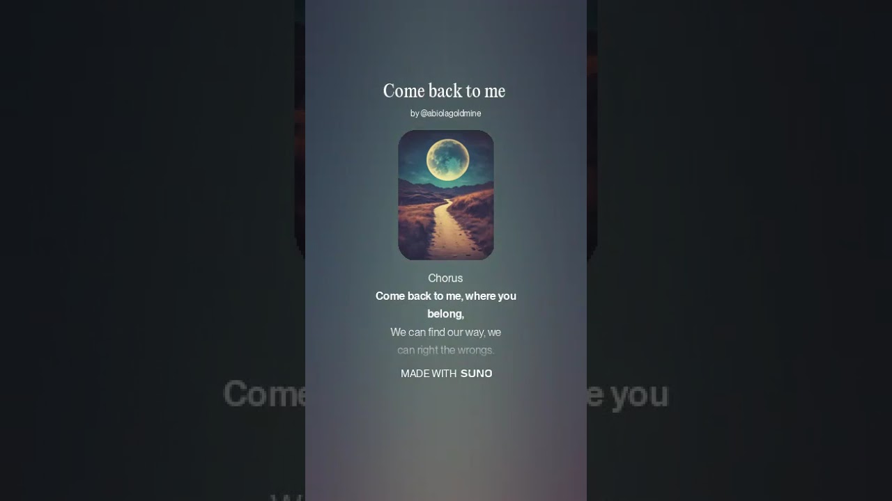 Come back to me