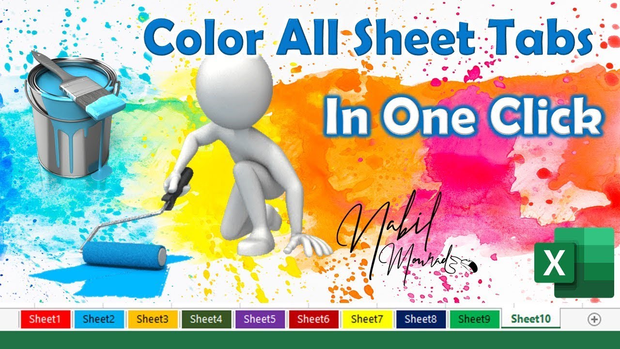 Color All Excel Sheet Tabs Differently in One Step