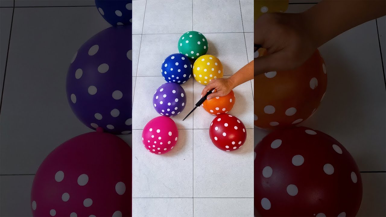 Satisfying Mixing Colour Balloon With Orbeez