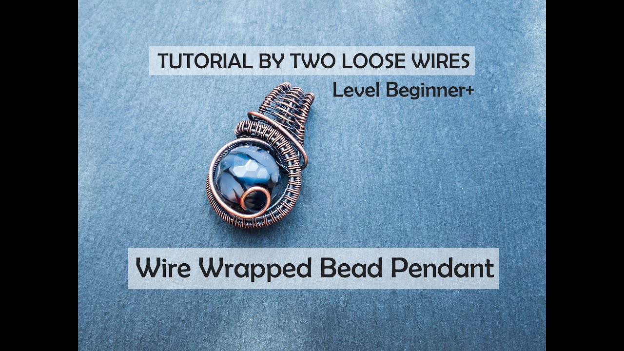 Wire Wrapped Bead Pendant Tutorial, Easy Wire Wrapping Large Bead Pendant