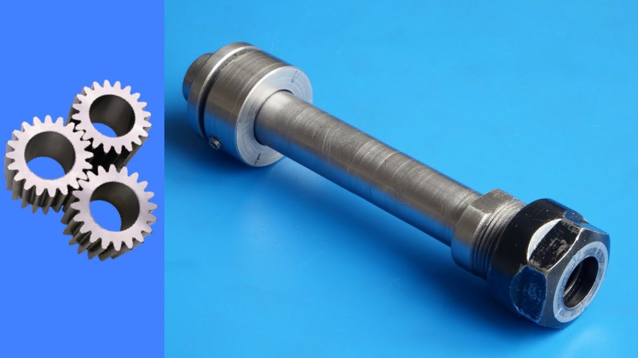 Spindle with ER20 collet holder.