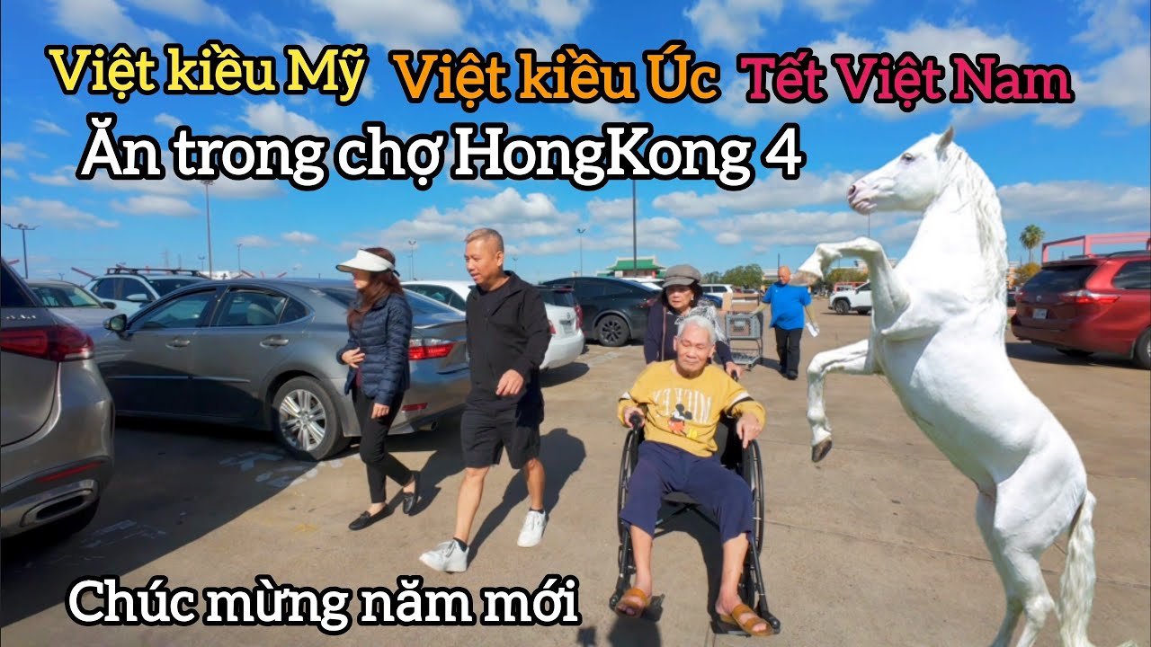 ❤️  cuoc song o my - Tết Việt Nam Việt kiều Mỹ mời Việt kiều úc đi ăn Phở trong Chợ HongKong 4