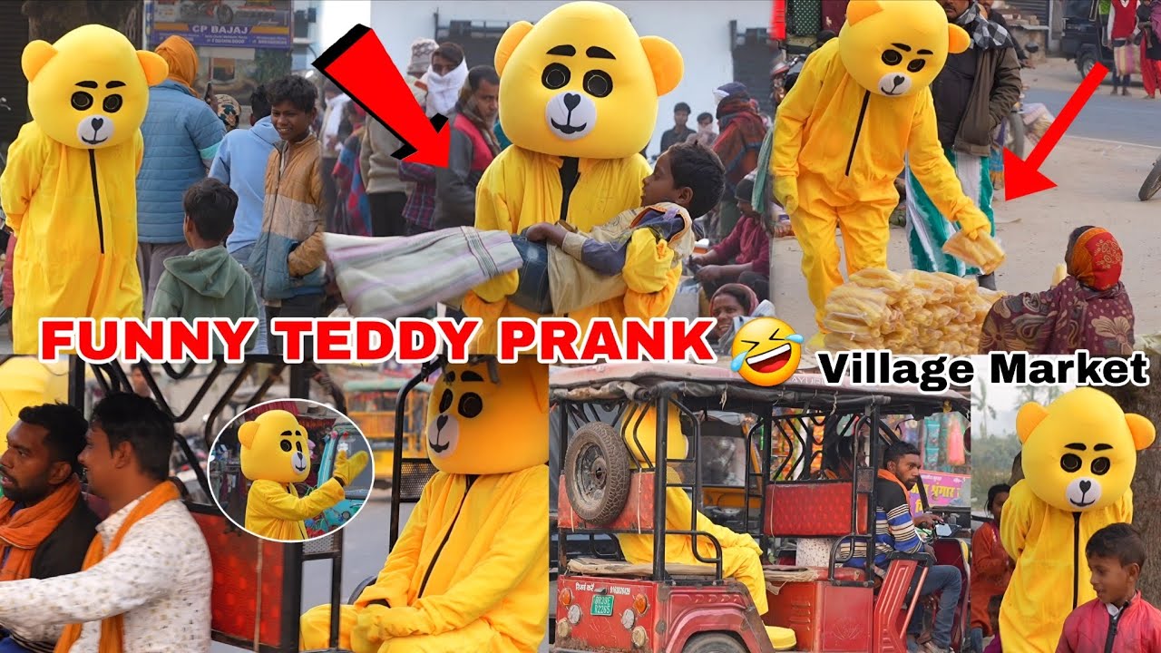 Teddy Bear Created Chaos in the Market 😱 | Funny Kids Prank & Toto Ride