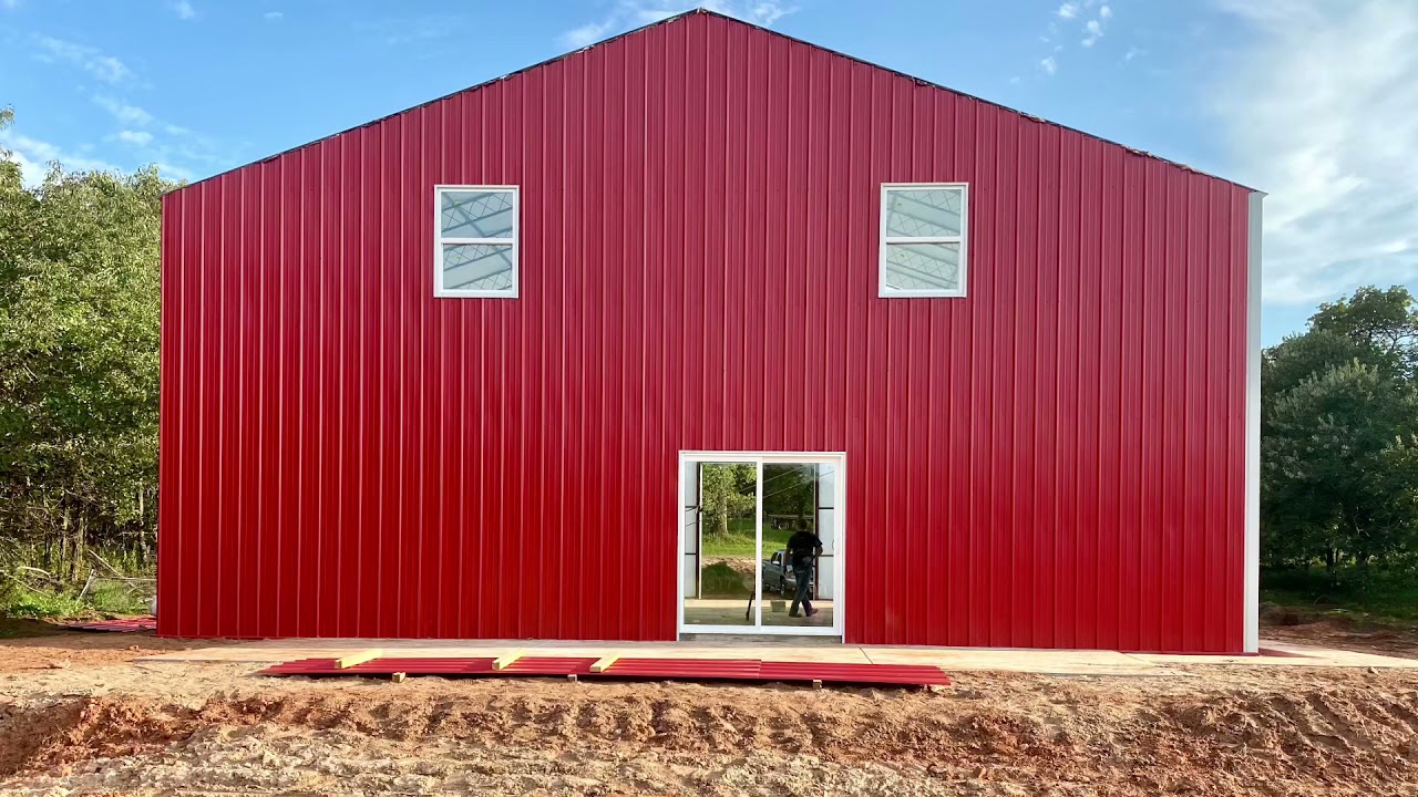40x60 Metal Building | concrete | metal framing